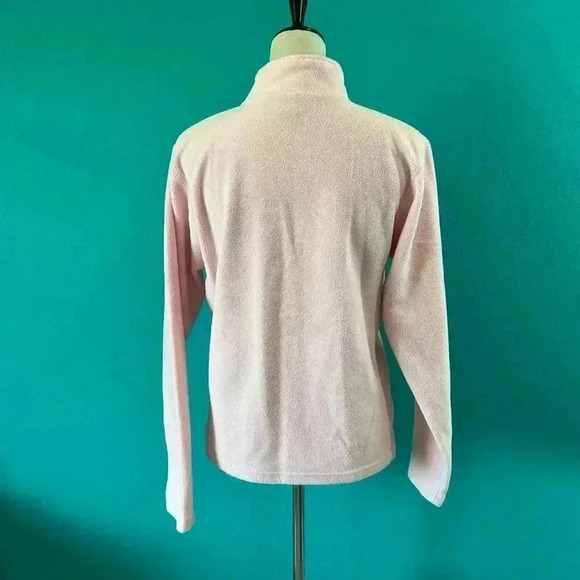 Squaw Valley Pink Quarter Zip Fleece Sweatshirt Athleisure Womens Size M - Picture 3 of 5
